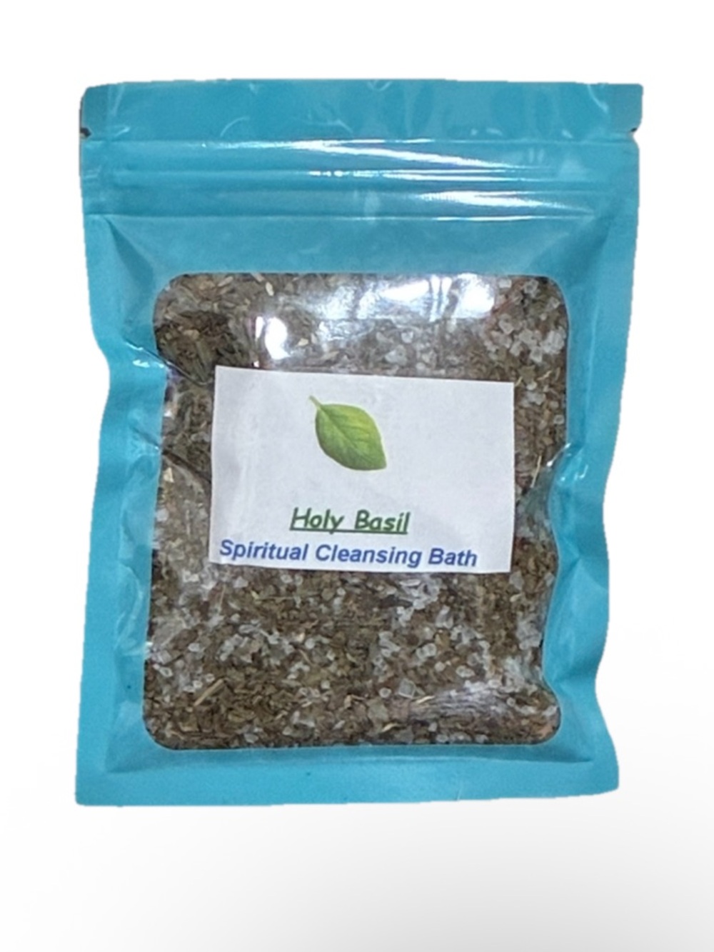 Holy Basil Spiritual Cleansing Bath - Teal Resealable Pouch